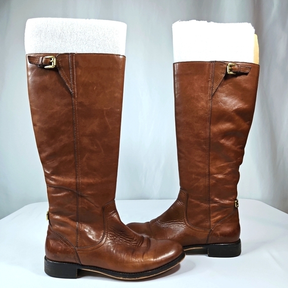 Coach Mirriam Brown Leather Riding Boots Sz 6 - Picture 3 of 10